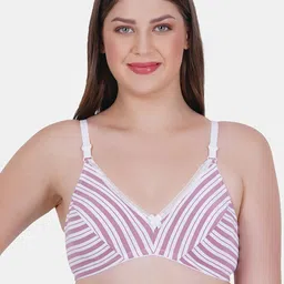 Reveira Striped Medium Coverage Non Padded Everyday Bra With Side Shaper-image-9