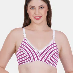 Reveira Striped Medium Coverage Non Padded Everyday Bra With Side Shaper-image-48