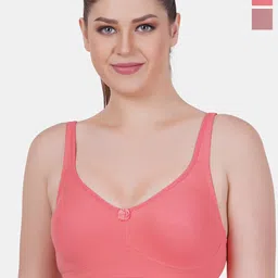 Reveira Pack Of 2 Medium Coverage Non Padded Dry Fit Minimizer Bra All Day Comfort-image-57