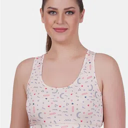 Reveira Geometric Printed Dry Fit Workout Bra With All Day Comfort-50