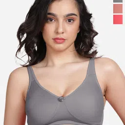 Susie Pack Of 3 Medium Coverage Non Padded Everyday Bra- All Day Comfort-picture-5