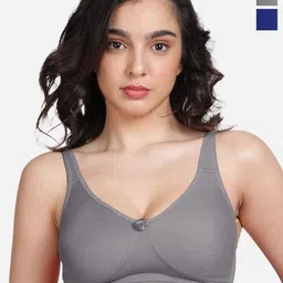Susie Pack Of 2 Medium Coverage Non Padded Everyday Bra- All Day Comfort-40