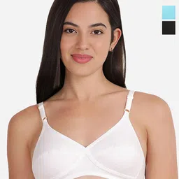 Susie Women 3 Pcs Solid Non Padded Non-Wired Medium Coverage Bra-3