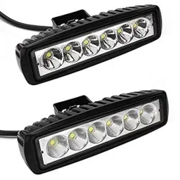 AOW 6 Led Bar White Auxillary Car Fog Lamp, Spot Lamp 18W (Pack of 2) for Toyota Land Cruiser Prado-32