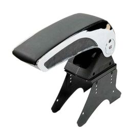 Auto Pearl Plastic &a; Leatherette Black &a; Silver Armrest Console Box for Honda New Ivtec-12