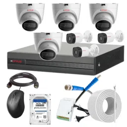 CP Plus 5MP IR Indoor &a; Outdoor CCTV Combo Kit with 8Ch DVR, 4 Dome 3 Bullet Camera, 8Ch SMPS, 70m Cable, 2TB HDD &a; Connector-31
