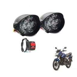 RA Accessories 2Pc White 10W 9 LED Waterproof Fog Light &a; On/Off Handlebar Switch Set for Motorcycle, Jeep, SUV, Car and Truck-picture-40