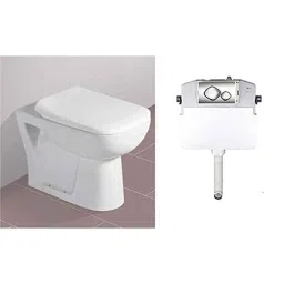 InArt Ceramic White Floor Mounted European S Trap Water Closet with Soft Close Seat Cover &a; Concealed Cistern Tank Combo, INA-599-picture-24