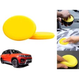 Auto Pearl Polyurethane Beige Washing &a; Waxing Polish Foam Sponge for Brezza 2020 (Pack of 2)-picture-18