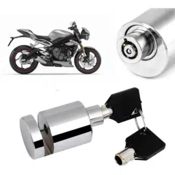 Auto Pearl Stainless Steel Silver Heavy Duty Anti Theft Motorcycle Disc Brake Lock, Lock-447-picture-27