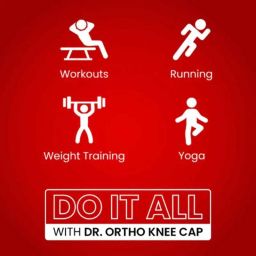 Dr Ortho Lycra Cotton Black Knee Cap, DSDRKNEECAPBM, Size: M image 5