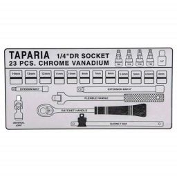 Taparia S1/4H 23 Pcs 1/4 inch Square Drive Socket Set image 4
