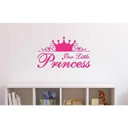 Asian Paints DR39A Wall Ons 1x2.5ft Vinyl Pink Our Little Princes Decorative Self Adhesive Wall Sticker, HPCA13572-picture-1