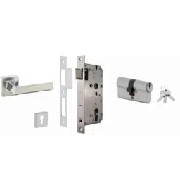 Dorset ML Series Fabio 70mm Stainless Steel Door Handle Lock Set with Both Side Key Cylinder-image-32