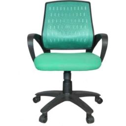 Rajpura Smart Medium Back Green Centre Tilt Mechanism Revolving Office Executive Chair-48