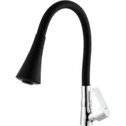 Neelkund Arya Smart Brass Black Chrome Finish Flexible Swan Neck Pillar Tap with 360 deg Swivel Spout for Kitchen &a; Wash Basin-picture-28