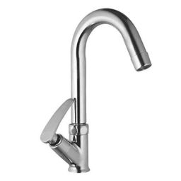IRIS 24x2 inch Brass Arrow Swan Neck Tap for Kitchen &a; Bathroom-13