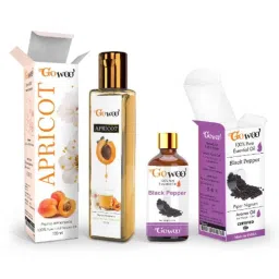 GoWoo 2 Pcs 10ml Natural Black Pepper Aroma Oil &a; 100ml Apricot Carrier Oil Set, GWOC192-P7+P166-picture-36