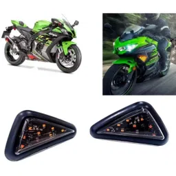 Auto Pearl 2 Pcs 12V Black Bike Side LED Indicator Light Set for Kawasaki Ninja, A30-picture-16