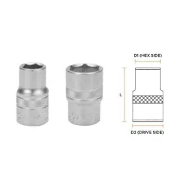 Groz 25mm 1/2 inch Drive Hex Socket, SKT/H/1-2/25/UG-picture-39