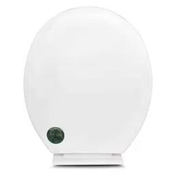 Elegant Casa 42x36cm White Sleek Design Soft-Closing PP Round Toilet Seat Cover, A-15-picture-37