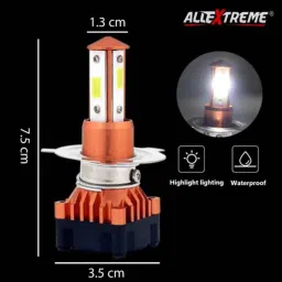 AllExtreme EXH4L2P2 2 Pcs 80W Car LED H4 Headlight Bulb Set for Front Fog Headlamp image 3