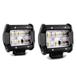 AllExtreme EX4IRW2 2 Pcs 4 inch 30W 9D Reflector White CREE LED Chip External Headlight with Bracket Set-picture-39