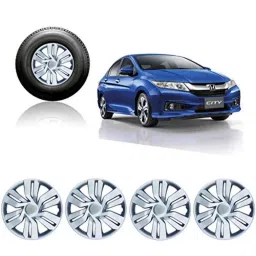 Auto Pearl 4 Pcs 15 inch Silver Car Wheel Cover Set for Honda City New-27