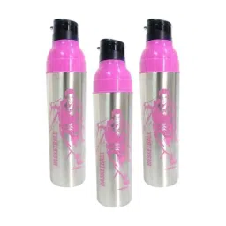 Breeze Rio 1000ml Stainless Steel &a; Plastic Water Bottle (Pack of 2)-picture-3