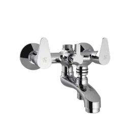 RN 15mm Brass Chrome 3-in-1 Telephonic Wall Mixer, RNELWM0014-12