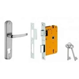 Dorset HL Series Ostler 8 inch Stainless Steel Patina Finish Door Handle Lock Set with KY Mortise Lever Lock (Pack of 2)-image-8
