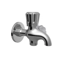 RN Ciaz 1/2 inch Brass Ingot Nickel &a; Chrome Plated 2 Way Bib Cock with Wall Flange-image-21