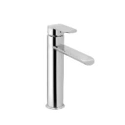 Somany Rejoice Brass Chrome Finish Single Lever High Basin Mixer with Braided Hose Set, 272201330021-30