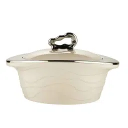 Trueware Zinna 1000ml Off-White Mirror Finish Casserole-picture-20