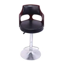 DPI LX-1 Metal Grey Black Stool with 360 deg Revolving Swivel Seat for Bar, Cafeteria, Dining, Office &a; Shops-image-7