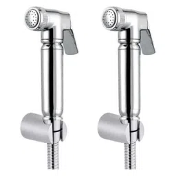 Joyway Victoria Plastic Chrome Finish Silver Health Faucet with 1m Flexible Tube &a; Wall Hook (Pack of 2)-image-81