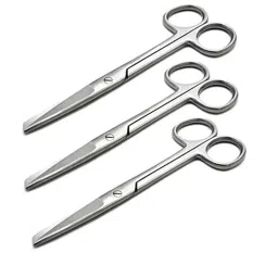 Forgesy 3 Pcs 6 inch Stainless Steel Tissue Surgical Dressing Scissors Set, GSS102-image-14
