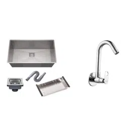 Spazio Imported Garnet Series Stainless Steel Kitchen Sink with Coupling &a; Fruit Basket-picture-38
