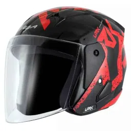 Vega Victor ABS Black Red Open Face Helmet, Size: Medium-picture-29