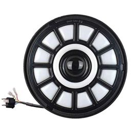 AllExtreme Ex7Wh11 7 inch Full Ring Round White Led Headlight With Hi/Low Beam White &a; Yellow Angel Eye Lamp Compatible With Royal Enfield Bullet, Harley Davidson Jeep Wrangler (75W)-picture-12