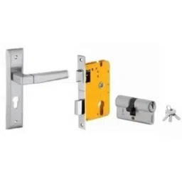 Dorset HL Series Cosmo 60mm Stainless Steel Silver Chrome Finish Door Handle Lock Set with Both Side Key Cylinder (Pack of 4)-picture-39