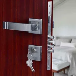 Voltizi Rose Stainless Steel Matt Finish 4 Latches Mortise Door Lock Handle Set with 3 Computer Keys, Sierra-image-5
