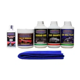 Indopower Ff756 Dashboard Shiner, Car 5X Rubbing Polish, Car Wax Polish, Car Shampoo, Scratch Remover, Car Cloth Kit, AHh758-13