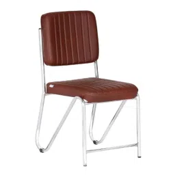 Da URBAN Norton 85x43x57cm Leatherette Brown Visitor Chair with Heavy Frame-picture-38