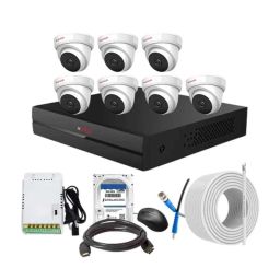 CP Plus 2.4MP Full HD Audio Indoor &a; Outdoor CCTV Combo Kit with 8Ch DVR, 7 Dome Camera, 8Ch SMPS, 70m Copper Cable, 1TB HDD &a; Connectors-30