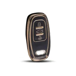Flymaster Thermoplastic Polyurethane Black TPU Car Key Cover, BLACK-TPURKE-45-image-41