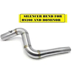 AOW Stainless Steel Exhaust Middle Muffler Bend Pipe for Bajaj Dominar 400/ Bajaj Pulsar RS200, Bend Pipe T-12 (Pack of 1)-48