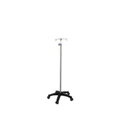 Welltrust Healthcare Mild Steel Powder Coated IV Stand with Double Hook, Plastic Base &a; 5 Wheels, WSH-1465-picture-7