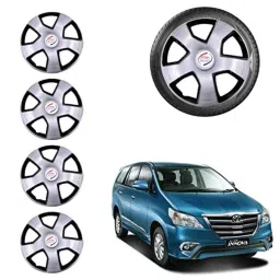 Auto Pearl 4 Pcs 15 inch ABS Grey Car Wheel Cover Set for Toyota Innova 2013 &a; 2015-picture-39
