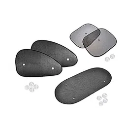 Auto Pearl 5 Pcs PVC &a; Mesh Black Window &a; Rear Sun Shade Set for Toyota Etios, Chipku_Curtain_Etios-picture-13
